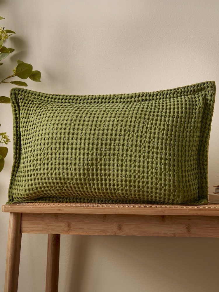Pineapple Elephant Jaipur Chunky Waffle Cotton Cushion - Imagem 1 de 4