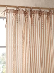 Pineapple Elephant Clay Zanzibar Yarn Dyed Stripe Voile Curtains Panel - Image 1 of 4