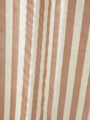Pineapple Elephant Clay Zanzibar Yarn Dyed Stripe Voile Curtains Panel - Image 4 of 4