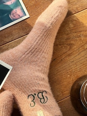Solesmith Womens Pink Luxury Monogrammed Socks - Image 2 of 4