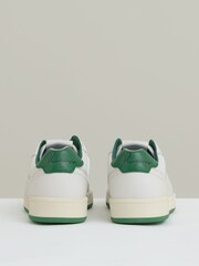 Reiss White/Green Astor Leather Low Top Trainers - Image 5 of 6