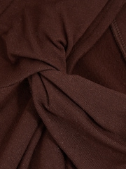 Reiss Chocolate Brown Fran Knot Detail Jersey Bodysuit - Image 6 of 6