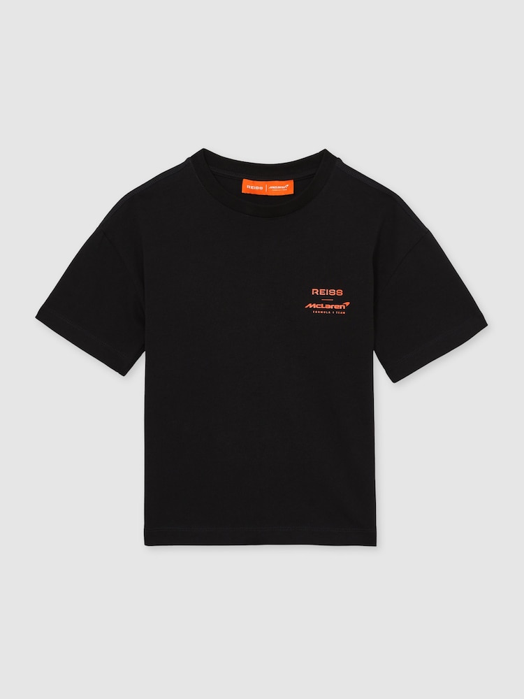 Negro - Reiss District Unisex Fit McLaren F1 Team Tyre Oversized T-Shirt - Imagen 2 de 7