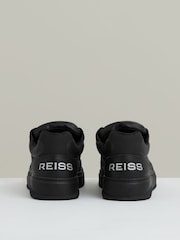 Reiss All Black Alvar Panelled Leather Trainers - Image 5 of 6
