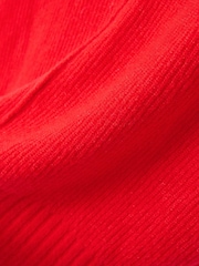 Oliver Bonas Red Funnel Neck Knitted Jumper - Image 7 of 9