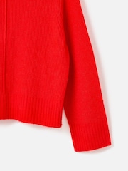 Oliver Bonas Red Funnel Neck Knitted Jumper - Image 8 of 9