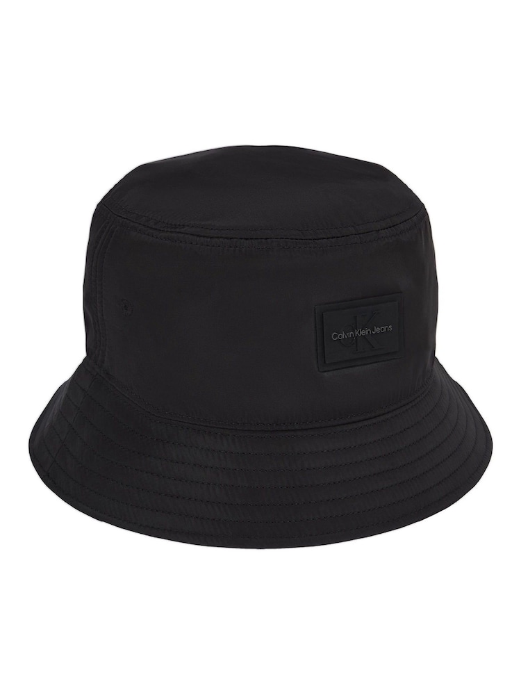 Calvin Klein Black Monologo Patch 6 Panel Cap - Image 1 of 3