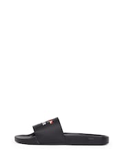 Tommy Hilfiger Black Nyc Pool Slides - Image 3 of 6