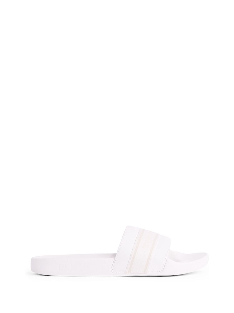 Tommy Hilfiger Ecru Pool Slides With Webbing - Image 2 of 6
