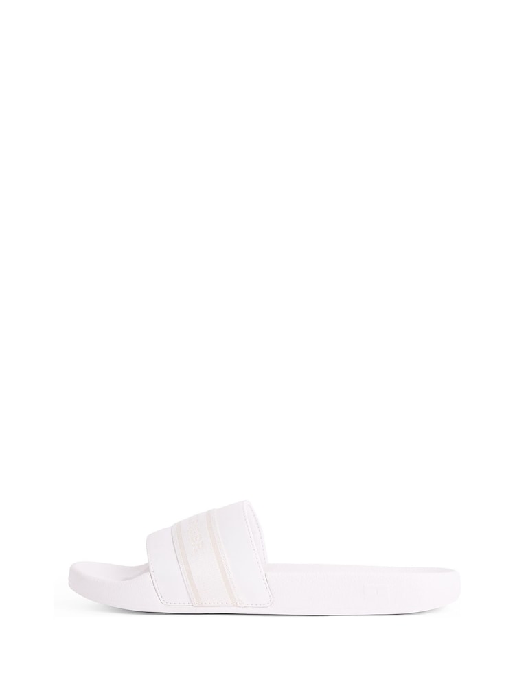 Tommy Hilfiger Ecru Pool Slides With Webbing - Image 3 of 6