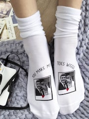 Solesmith You Make My Toes Wiggle Personalised Photo Socks - Image 1 of 2