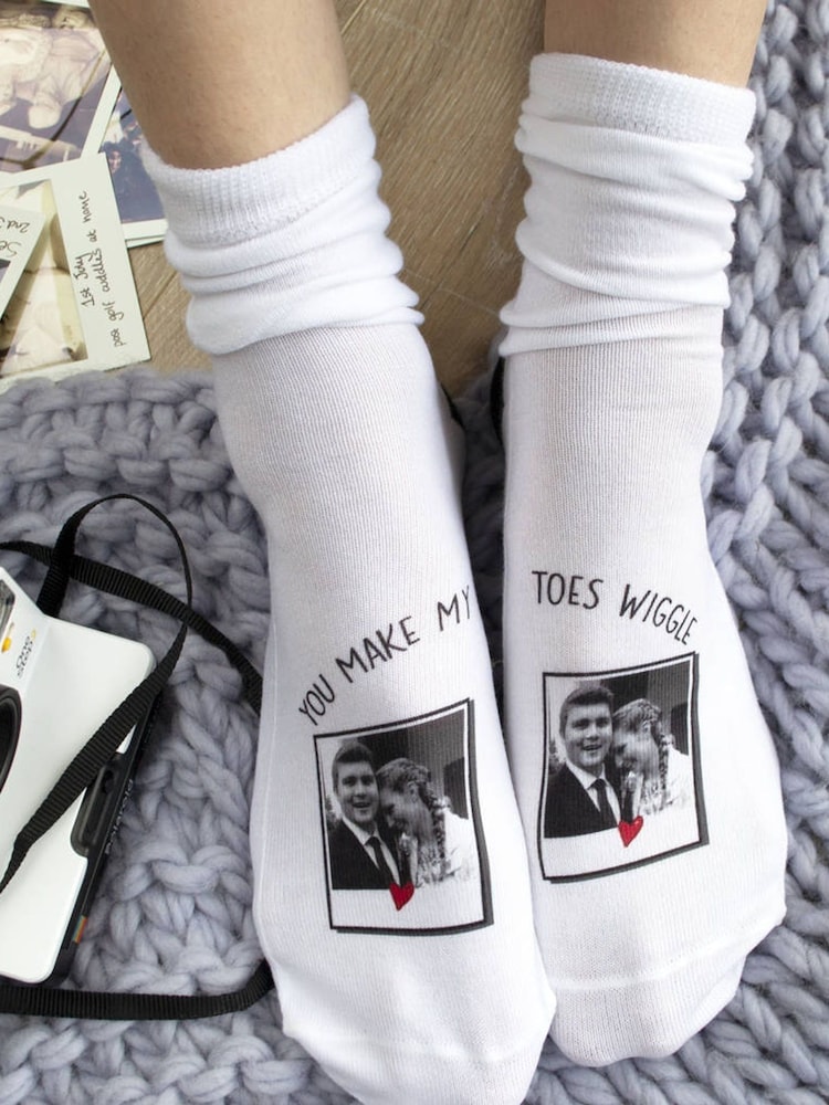 Solesmith You Make My Toes Wiggle Personalised Photo Socks - Image 1 of 2