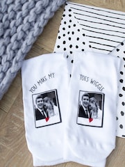 Solesmith You Make My Toes Wiggle Personalised Photo Socks - Image 2 of 2