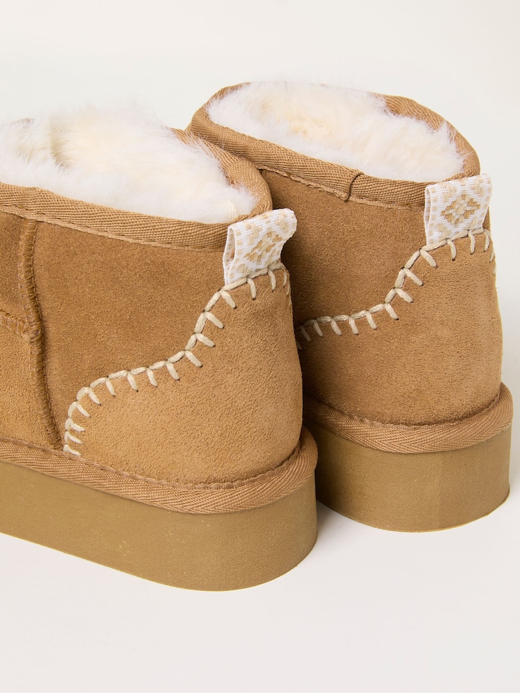 FatFace Maeve Tan Brown Mini Boot - Image 2 of 3