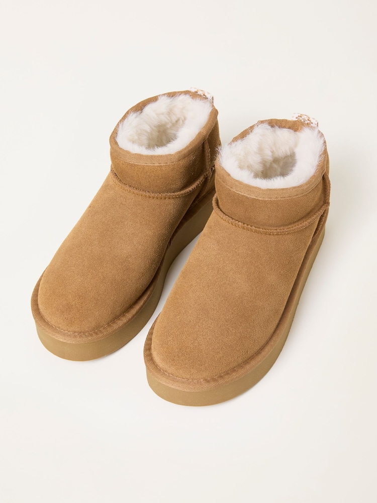 FatFace Maeve Tan Brown Mini Boot - Image 3 of 3