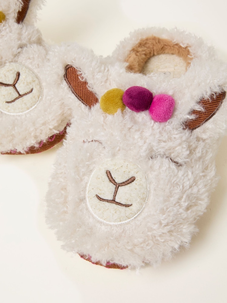 FatFace Lydia Ivory Llama Slipper - Image 3 of 3 FatFace Lydia Ivory Llama Slipper - Image 3 of 3