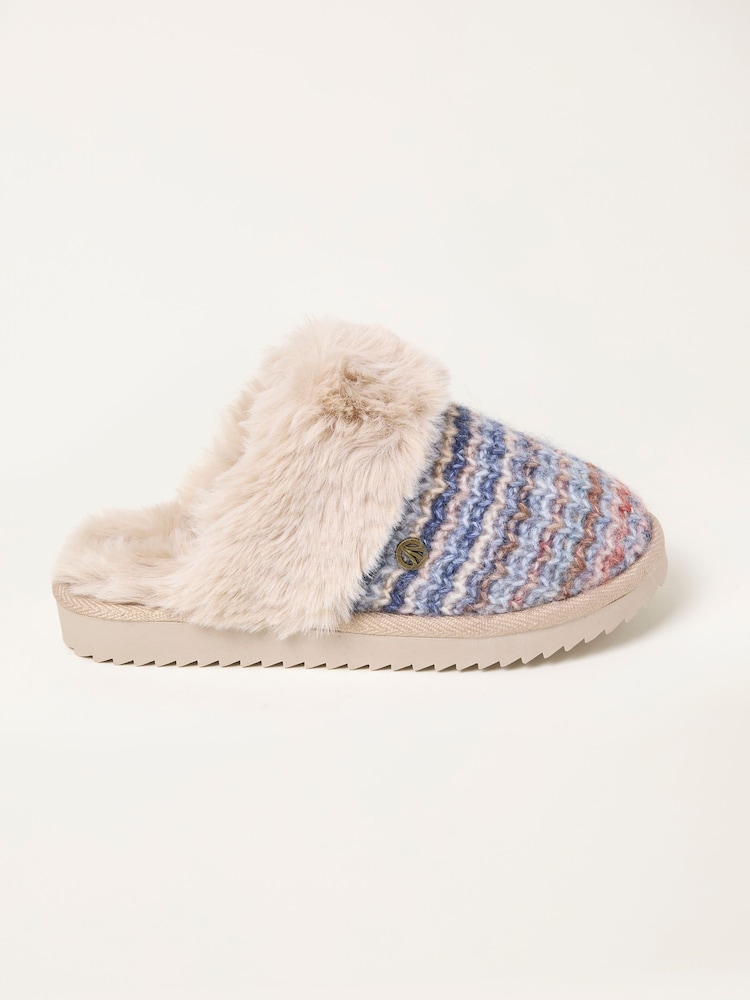 FatFace Kaia Blue Knit Mule - Image 1 of 3 FatFace Kaia Blue Knit Mule - Image 1 of 3