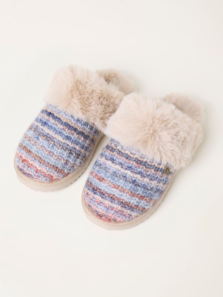 FatFace Kaia Blue Knit Mule - Image 3 of 3 FatFace Kaia Blue Knit Mule - Image 3 of 3