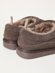 FatFace Laura Chocolate Brown Suede Slipper - Image 2 of 3