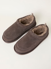 FatFace Laura Chocolate Brown Suede Slipper - Image 3 of 3
