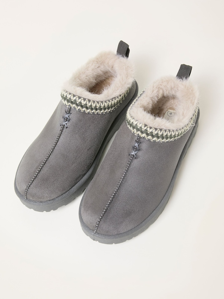 FatFace Lyra Dark Grey Mule Slipper - Image 3 of 3