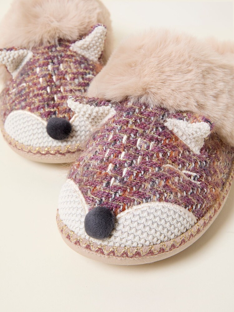 FatFace Pink/Cream Fifi Fox Slipper - Image 3 of 3