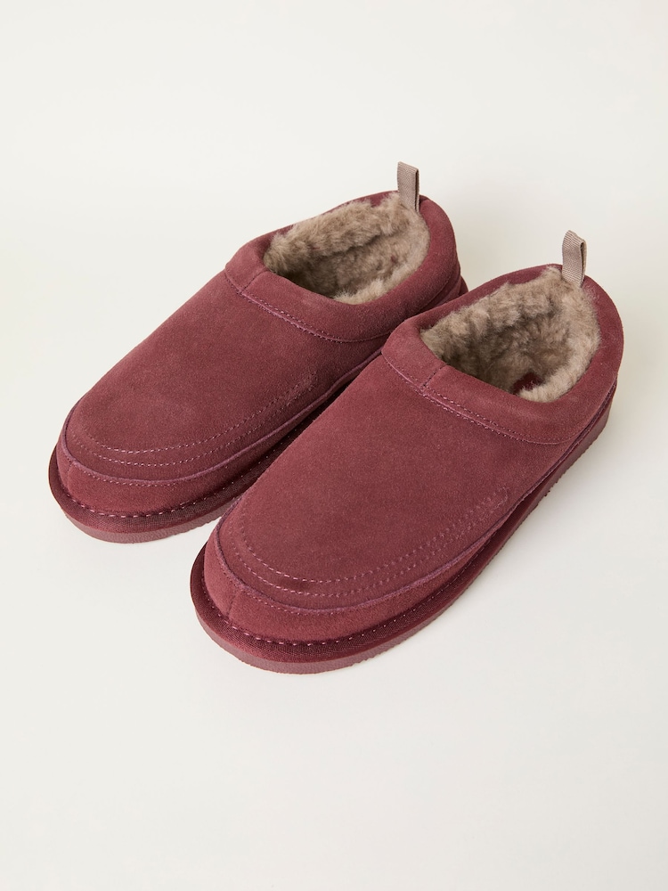 FatFace Laura Burgundy Red Suede Slipper - Image 3 of 3 FatFace Laura Burgundy Red Suede Slipper - Image 3 of 3