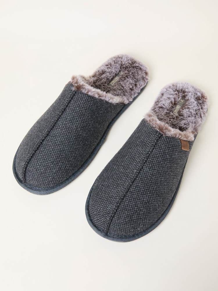 FatFace Harvey Grey Check Mule - Image 3 of 3