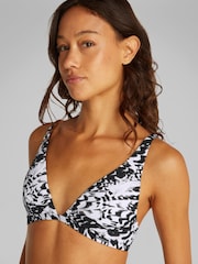 Calvin Klein Black Fixed Triangle Bikini Top With Removable Pads - Image 4 of 5