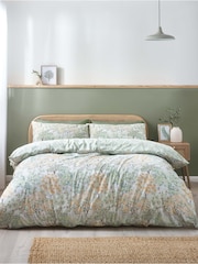Catherine Lansfield Green Forest Blossom Reversible Duvet Cover Set - Image 1 of 4