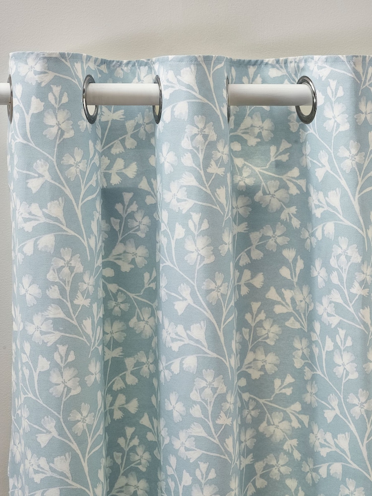 Catherine Lansfield Brooke Floral Print Lined Eyelet Curtains - Bild 1 von 4 Catherine Lansfield Brooke Floral Print Lined Eyelet Curtains - Bild 1 von 4