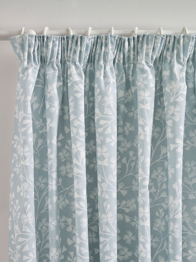 Catherine Lansfield Brooke Floral Lined Pencil Pleat Curtains - Bild 1 von 4