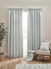 Catherine Lansfield Brooke Floral Lined Pencil Pleat Curtains - Bild 2 von 4