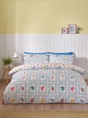 Catherine Lansfield Blue Riviera Tiles Reversible Duvet Cover Set - Image 1 of 4
