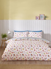 Catherine Lansfield Blue Riviera Tiles Reversible Duvet Cover Set - Image 2 of 4