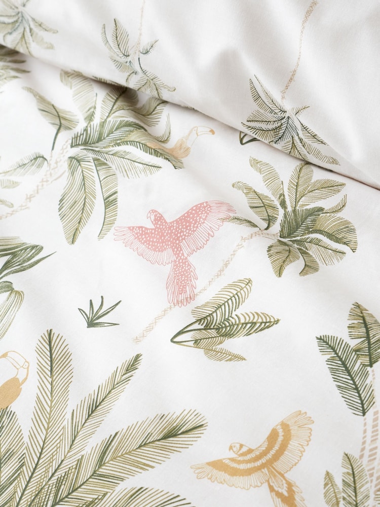 Catherine Lansfield Natural Paradiso Palm Reversible Duvet Cover Set - Image 4 of 4