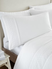 Catherine Lansfield White Broderie Anglaise Duvet Cover Set - Image 2 of 3
