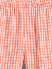 Gap Red Cotton Poplin Gingham Short Pyjama Bottoms - Image 4 of 4
