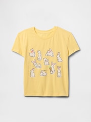 Gap Yellow Rabbit Short Sleeve Crew Neck Graphic T-Shirt (4-13yrs) - Image 3 of 4