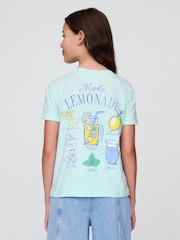 Gap Blue Lemon Short Sleeve Crew Neck Graphic T-Shirt (4-13yrs) - Image 1 of 4