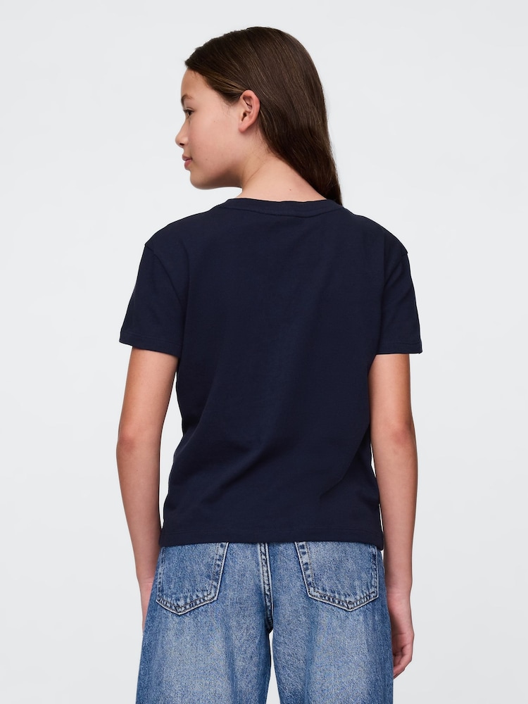 Gap Navy/Blue Baskeball Short Sleeve Crew Neck Graphic T-Shirt (4-13yrs) - Image 2 of 4