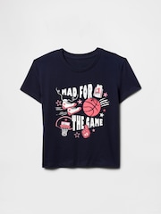 Gap Navy/Blue Baskeball Short Sleeve Crew Neck Graphic T-Shirt (4-13yrs) - Image 3 of 4