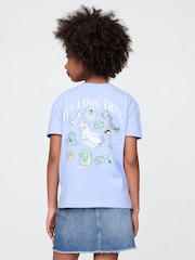 Gap Purple Dog Short Sleeve Crew Neck Graphic T-Shirt (4-13yrs) - Image 1 of 4