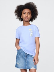 Gap Purple Dog Short Sleeve Crew Neck Graphic T-Shirt (4-13yrs) - Image 2 of 4