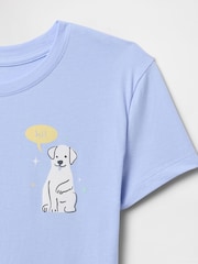 Gap Purple Dog Short Sleeve Crew Neck Graphic T-Shirt (4-13yrs) - Image 4 of 4