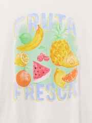 Gap White Fruit Short Sleeve Crew Neck Graphic T-Shirt (4-13yrs) - Image 3 of 3
