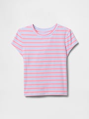 Gap Pink Stripe Crew Neck T-Shirt (4-13yrs) - Image 3 of 4