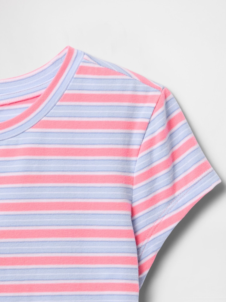 Gap Pink Stripe Crew Neck T-Shirt (4-13yrs) - Image 4 of 4