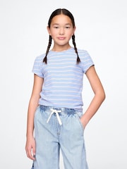 В синюю полоску - Футболка с круглым вырезом Gap (4-13лет) - Изображение 1 из 4