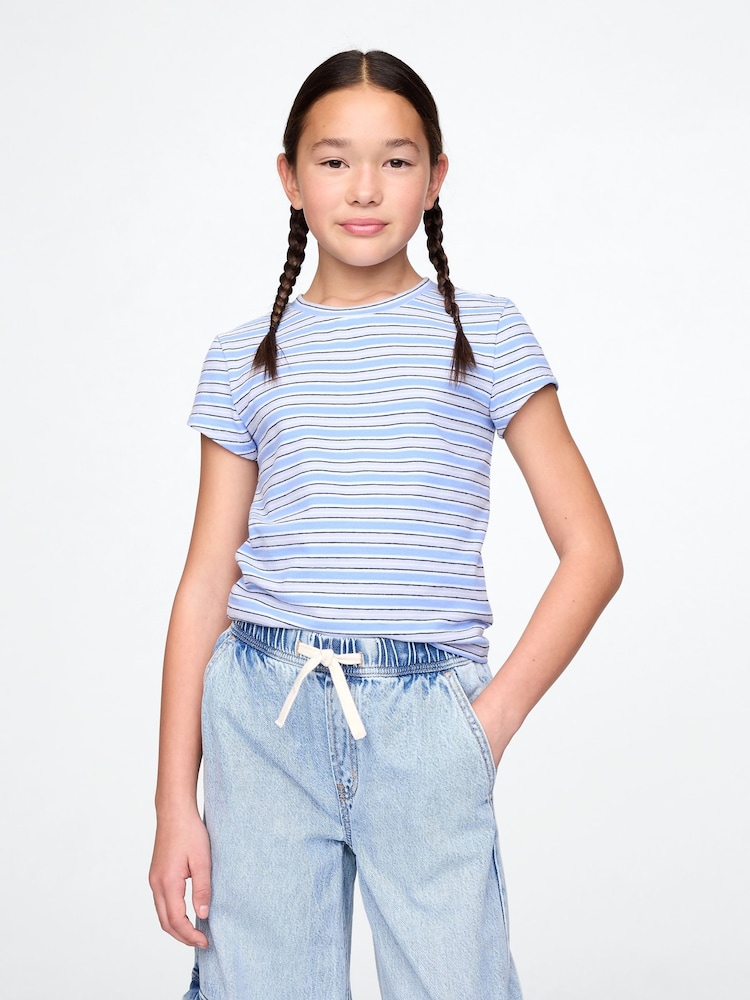 В синюю полоску - Футболка с круглым вырезом Gap (4-13лет) - Изображение 1 из 4